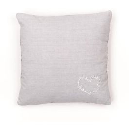 Cojín - HOY - CHARME - Chambray x Petite broderie Constance - 40 x 40 cm Cojín - HOY - CHARME - Chambray x Petite broderie Constance - 40 x 40 cm