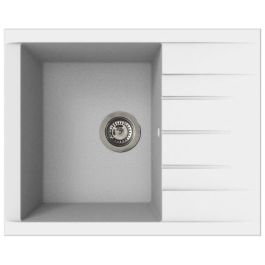 Stradour STR3660428009169 Fregadero Encastrable de Resina SMC Blanco Liso Modelo Cubo 1C XS 62x50cm