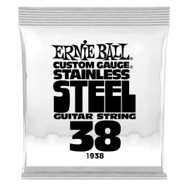 ERNIEBALL 038 Cuerda Eléctrica S.Steel Entorchada, Acero Inoxidable, Sonido Brillante y Mayor Duración