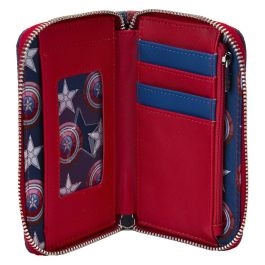 Loungefly Cartera Brave New World Capitán América Marvel, Billetera Piel Vegana con Cremallera y Ranuras para Tarjetas