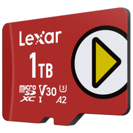 Lexar LMSPLAY001T-BNSNG Tarjeta MicroSDXC 1 TB UHS-I Clase 10, Velocidad de Lectura 205 MB/s, Velocidad de Escritura 140 MB/s