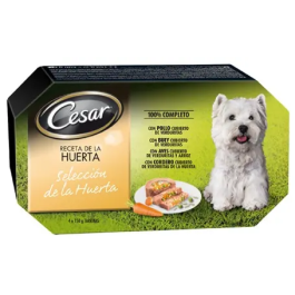 Cesar Multipack Seleccion De La Huerta Caja 6x4x150 gr Comida para Perros Paté Ingredientes Naturales Vitaminas Minerales Sin Colorantes Artificiales Precio: 37.4999999. SKU: B1E4LFTYME
