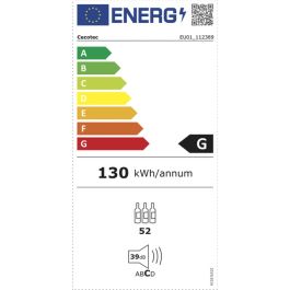 Cecotec Vinoteca 52 botellas GrandSommelier Duo 52000 doble zona LED negro independiente