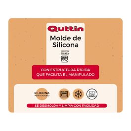 Quttin Molde de Silicona Rígido 24.3 x 24.3 cm (8 Unidades)