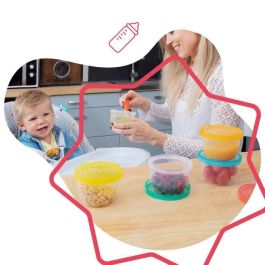 Badabulle Set de 12 tarros de almacenamiento para bebés, 250ml Badabulle Set de 12 tarros de almacenamiento para bebés, 250ml
