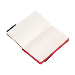 Cuaderno Con Gomilla Antartik Notes Tapa Blanda A6 Hojas Lisas Negro Y Rojo 100 Hojas 80 gr Fsc