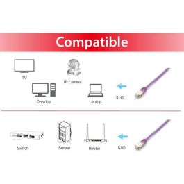 Equip Patchkabel Cat6A S/FTP 2xRJ45 15.00m lila Plat.LSZH Polybeutel