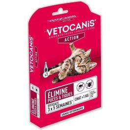 Pipetas VETOCANIS Spot On, Anti-pulgas y Anti-garrapatas - Para gato Precio: 22.49999961. SKU: B1EBJCMTXG