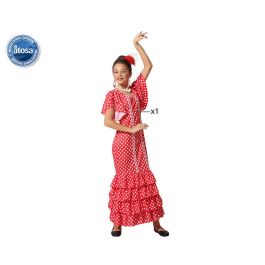 Disfraz Flamenca Rojo Niña Infantil Lunares Colores 10-12 Años