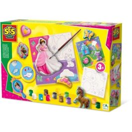 Moldura y pintura - Lienzos para pintar princesas 3x - Pasatiempos creativos - SES CREATIVE - Realiza 3 cuadros de princesas. Precio: 29.49999965. SKU: B1ELEAJN5Q