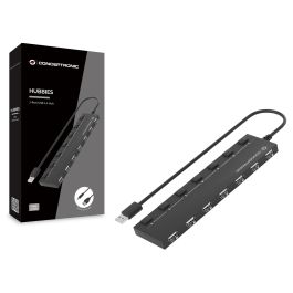 Conceptronic HUBBIES08B Hub USB 2.0 de 7 Puertos con Interruptores Individuales y LED