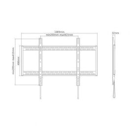 Aisens Soporte Pro Ultra Delgado Para Monitor/TV 60-100" Hasta 130 kg Negro