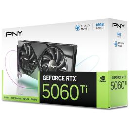 PNY RTX5060 TI VERTO Dual Fan 16GB GDDR7 HDMI 3xDP - Tarjeta Gráfica NVIDIA GeForce para Gaming y Diseño con Doble Ventilador