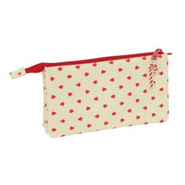 Safta Portatodo triple Arbolitos Merry Xmas, estuche escolar de 22x12x3cm, ideal para regalo de Navidad, edades 3+