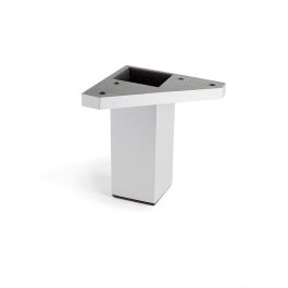 Rei Pata esquinera cuadrada mod.972 ABS acabado aluminio 4,2x4,2x10cm para muebles bajos