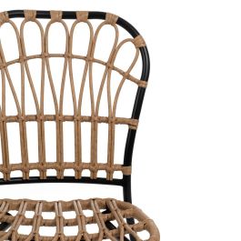 Taburete Natural-Negro Pe-Acero Salón 60 X 61 X 117 cm