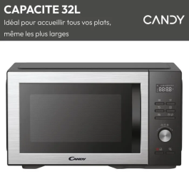 Candy CMGA31EDLB Microondas Grill - 31L - MO: 1000W - Grill: 1000W - Cavidad de Acero Inoxidable - Limpieza Automática