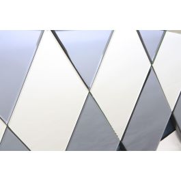 DKD Home Decor Espejo Moderno Negro Cristal Madera Rombos 120 x 2 x 80 cm