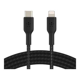 Belkin CAA004BT1MBK Cable USB-C a Lightning, 1m Trenzado Negro, Certificado MFi para iPhone y iPad