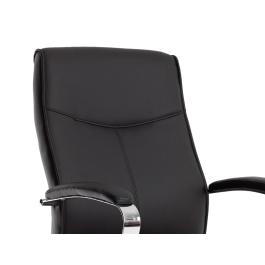 Q-connect Silla de Escritorio Modelo Ena Simil Piel Base Metálica Color Negro Altura Máxima 1050 mm