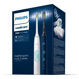 Philips Sonicare ProtectiveClean 5100 Cepillo dental eléctrico sónico HX6851/34 para Adultos, 62000 Movimientos/minuto, 3 Modos, Color Menta/Blanco