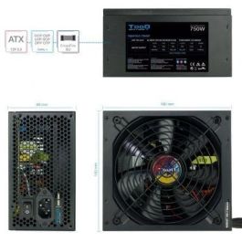 Tooq TQAPOLO-750SP Fuente de Alimentación ATX 12V V2.3 750W PFC Activo Ventilador 140mm silencioso para PC Gaming Crossfire SLI