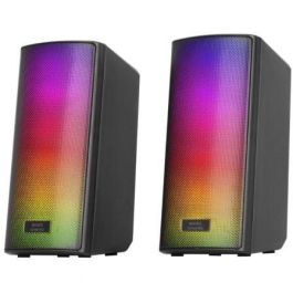 Mars Gaming Altavoces MSRGB2 15W 2.0 Bluetooth USB AUX RGB Negros