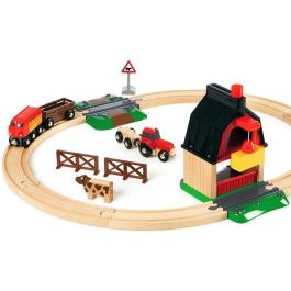 BRIO World 33719 Circuito Agrícola con Tren, Granero, Tractor y Accesorios - Juguete Niños +3 Años