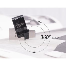 Silicon Power STICK USB 3.1 Tipo C C31 32GB Negro para Transferencia de Datos Rápida y Almacenamiento Portátil