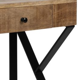 Escritorio Marrón-Negro Madera-Metal 120 X 50 X 77 cm
