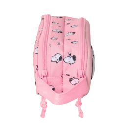 Safta Portatodo Doble Escolar Snoopy con Efecto 3D | Estuche de Lápices y Bolígrafos 21x8x6 cm - Ideal para Niños +3 Años