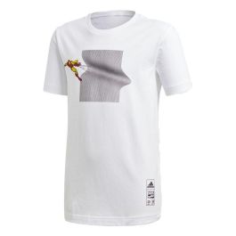 Camiseta de Manga Corta Infantil Adidas Iron Man Graphic Blanco M