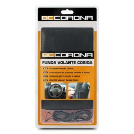 Funda Volante Negra Cosida CS6 INT30181 Cuero Sintético Ajuste Universal