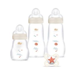 MAM Set de Biberones de Vidrio Kit Completo para Recién Nacido: 1 Biberón 170ml, 2 Biberones 260ml y 1 Piruleta Precio: 61.99000005. SKU: B1F8L4RSP9