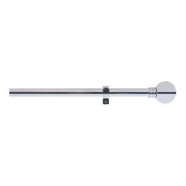 Cintacor - Stor Planet Kit barra cortina anillo extensible 160-300cm cromo, acabado satinado