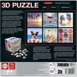 Educa Borrás Puzzle Cubo 3D Animales 6 en 1, 216 Piezas, 20125