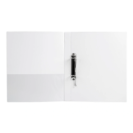 Liderpapel Carpeta canguro 2 anillas mixtas 16mm A4 plástico color blanco
