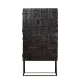 Giner y Colomer Vitrina Madera de Mango y Patas de Metal Nogal Oscuro 176x90x40 cm Precio: 1343.0879. SKU: B1E45T5A59