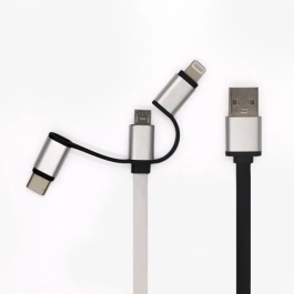 Gao Gao4004282460961 Enrollador de Cable USB 3 en 1, 2 m, Carga Rápida