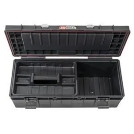 KS Tools Caja de Herramientas 850.0383 650x270x272mm con Asa Extraíble en PVC Negro