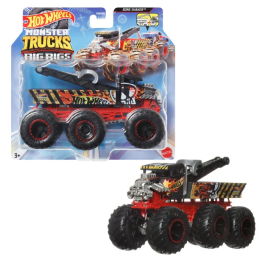 Mattel Hot Wheels Monster Trucks Big Rigs Coche 1:64 con 6 Ruedas - Modelos Surtidos