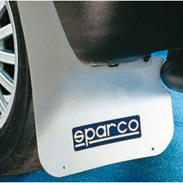 Sparco SP03791 Faldillas Guardabarros Universal Protección Salpicaduras Polietileno 1.5mm 47x28 cm Blanco Par