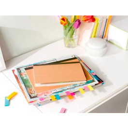 Post-it Bloc de Notas Adhesivas Mininotas Energetic Colour, 15 x 50 mm, 50 Hojas, Pack 5 Unidades