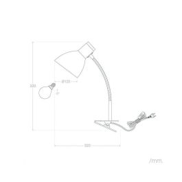 Chishui SKD-T1005 Lámpara Flexo Escritorio de Acero con Pinza, compatible E27, diseño moderno para oficina y hogar