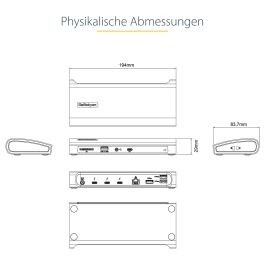 Hub USB Startech TB4CDOCKUE