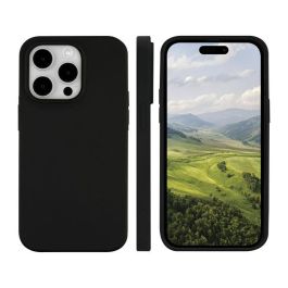 dbramante1928 Funda Monaco MagSafe para iPhone 15 Pro, Silicona Reciclada, Protección 3 Capas, Night Black