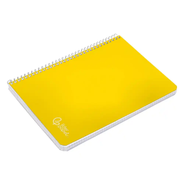 Liderpapel Cuaderno Espiral A4 Witty Tapa Dura 80 Hojas 90gr Cuadro 4mm con Margen Color Amarillo