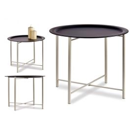Mesa Auxiliar Negra Grande Giftdecor 62x48.5x62 cm - Metal (4 Unidades) Precio: 139.49999976. SKU: B1FHV9AWBS
