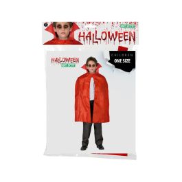 Capa Roja Corta con Cuello Alto para Niños - Ideal para Disfraces de Halloween y Fiestas Temáticas