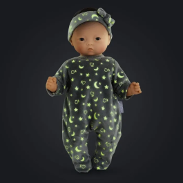 Corolle Pijama Suave de 30 cm para Bebé, Fosforescente y Brilla en la Oscuridad - COR1740742390243